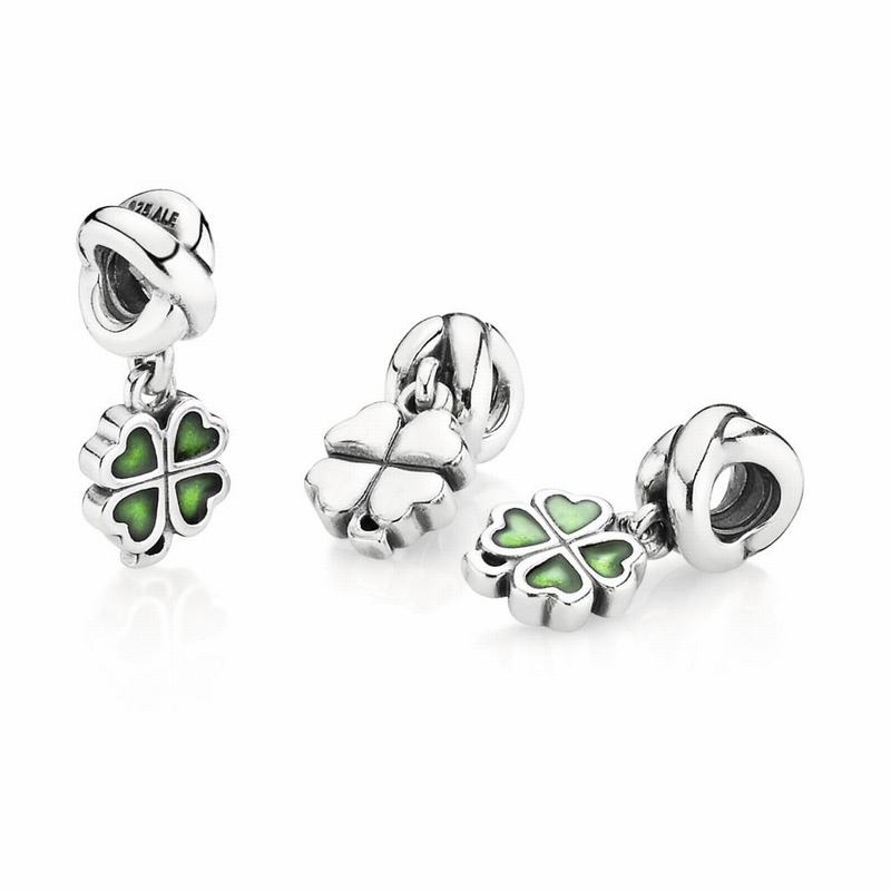 Pandora Australia Four-Leaf Clover Dangle Charm - Sterling Silver | UQFDRG539